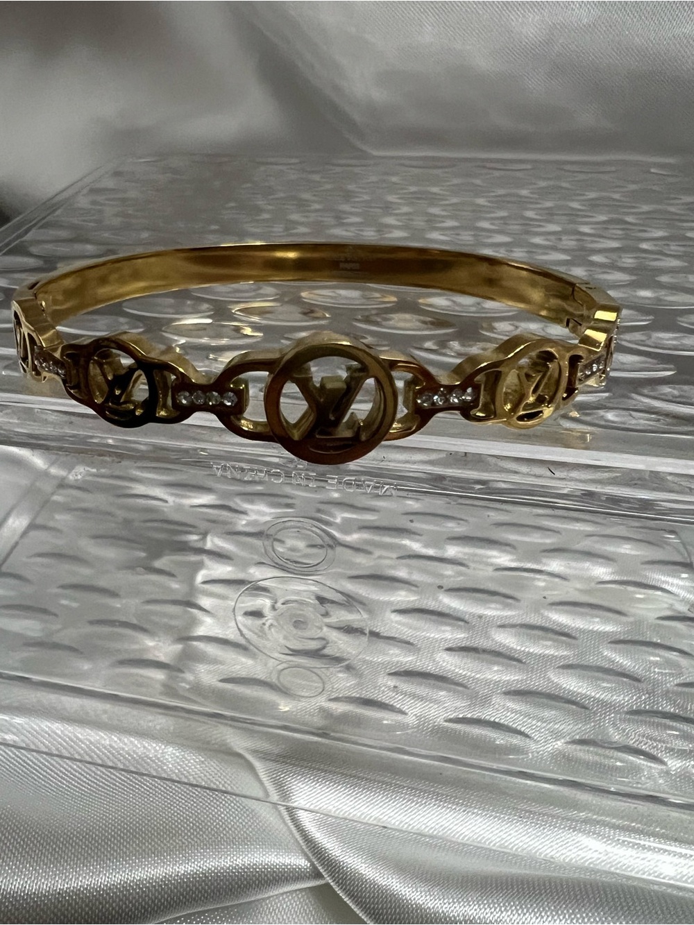 Gold Logo Bangle Bracelet